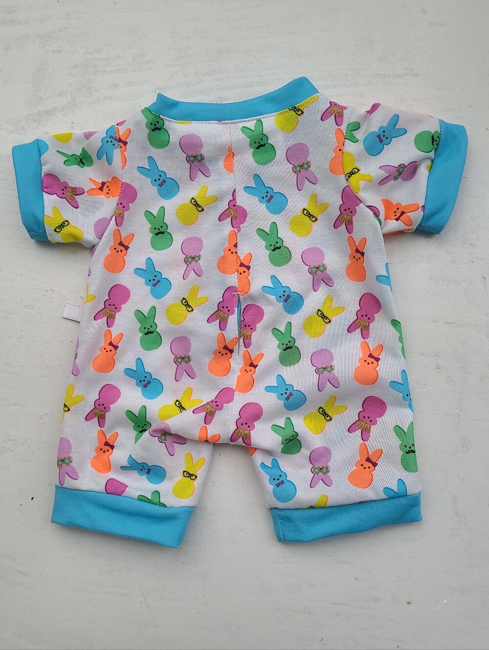 Build-A-Bear Peeps Multicolor Bunny Print Romper Sleeper Pajamas - Picture 5 of 6